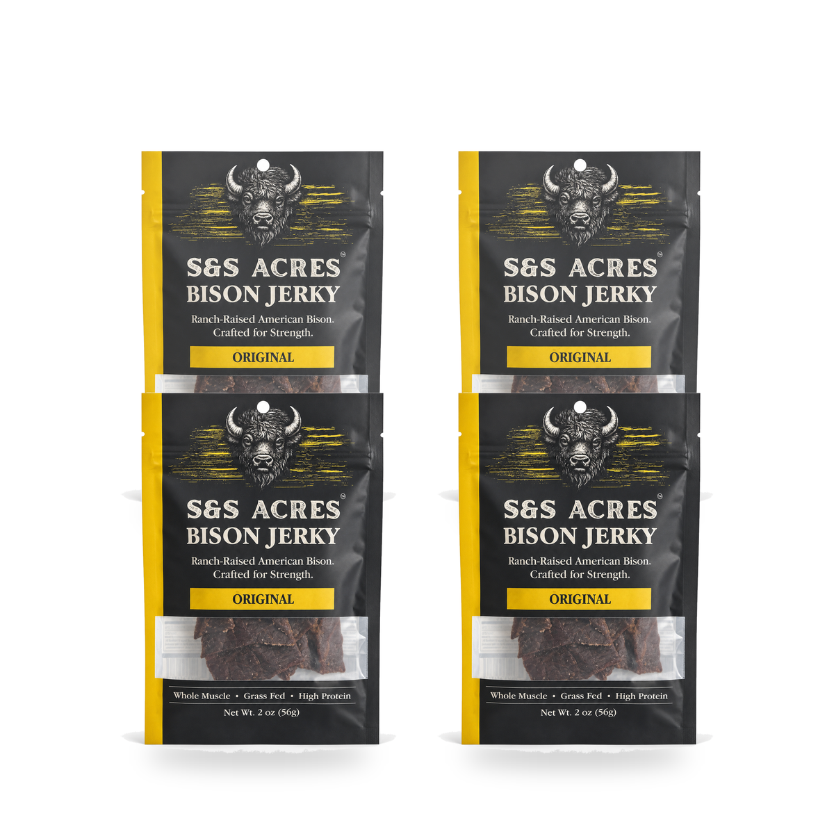 Tonka Club Ranch Hand — four pouches, all Original bison jerky