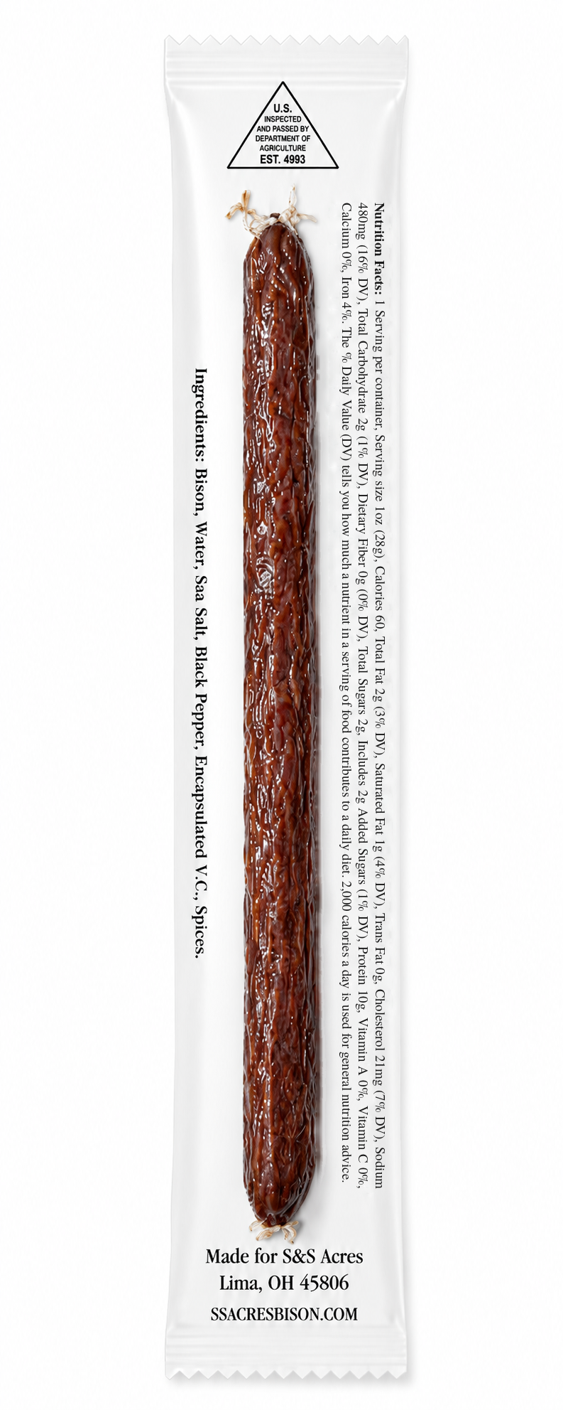 Original stick back — ingredients and nutrition facts: 60 calories, 10g protein