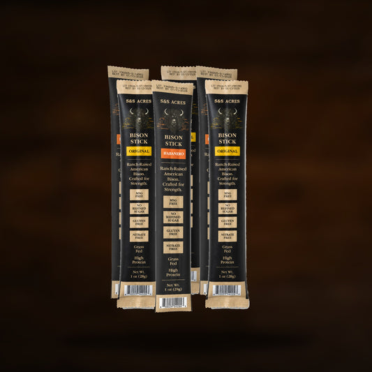 Snack-Stick 6-Pack on ranch wood